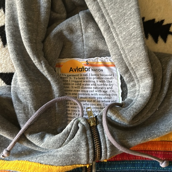 Aviator Nation Grey Zipup Hoodie - Picture 6 of 6